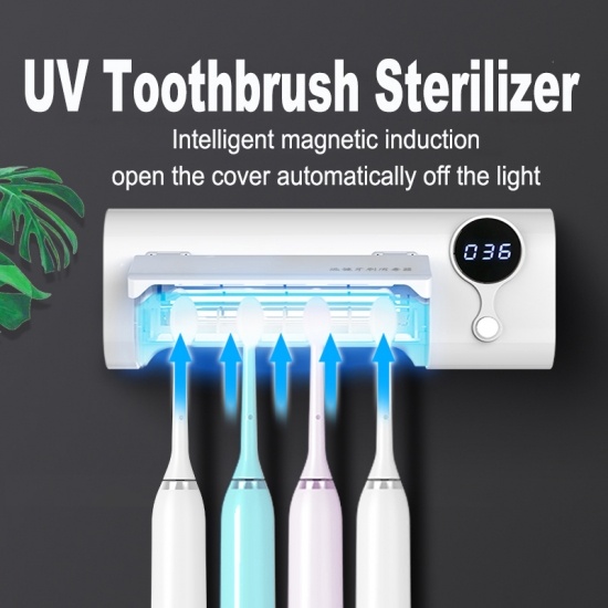 UV Disinfezione per Spazzolino da Parete Adsorbimento Non Perforato Spazzolino da denti di Disinfezione UV Box