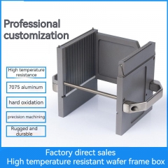 Elaborazione di cassette per wafer da 6 pollici Telaio di stoccaggio per wafer a semiconduttore a cassetta metallica personalizzato ad alta temperatura